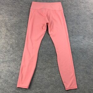 Fabletics Women's M Pink High Waisted Leggings Zip Pocket Demi Lovato